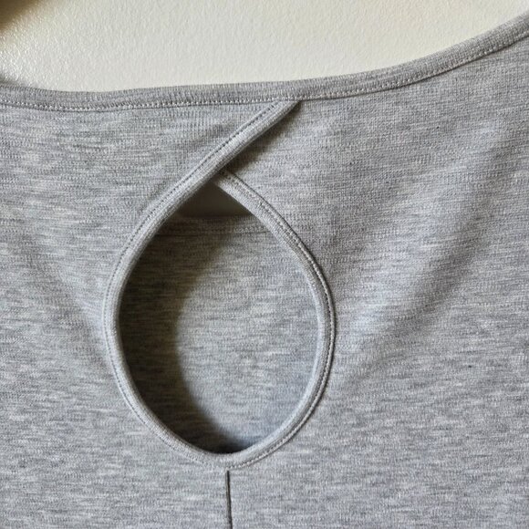 NWT LOLE GREY HEATHERED CUFFED SLEEVES T SHIRT DRESS SIZE SMALL - Picture 6 of 16